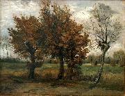 Autumn landscape with four trees Vincent Van Gogh